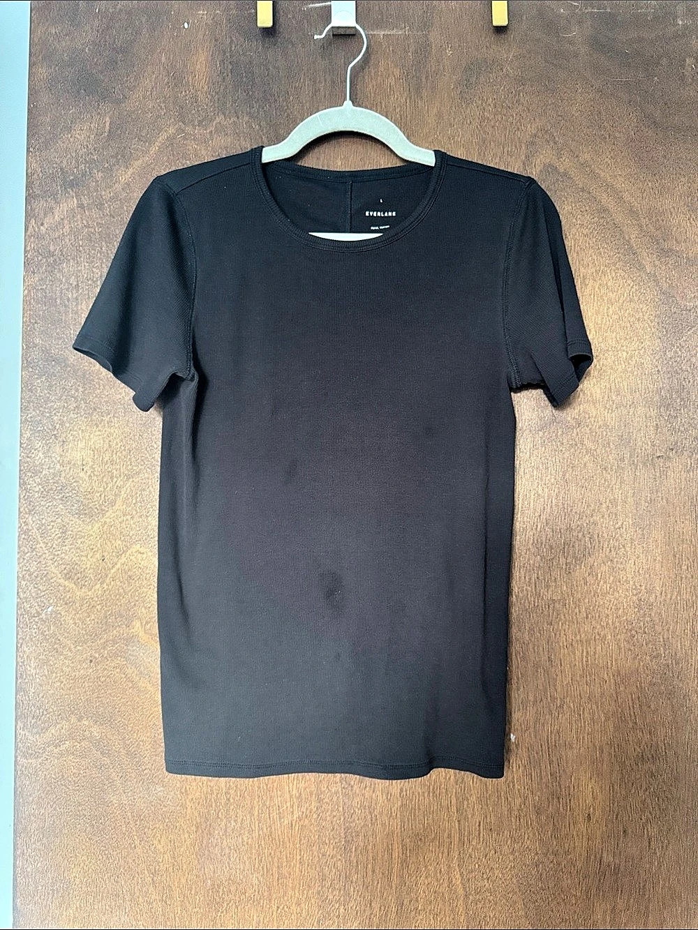 Everlane Luxe Rib Crew Black Large